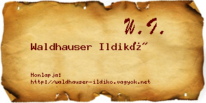 Waldhauser Ildikó névjegykártya