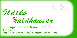 ildiko waldhauser business card