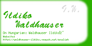 ildiko waldhauser business card